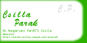 csilla parak business card